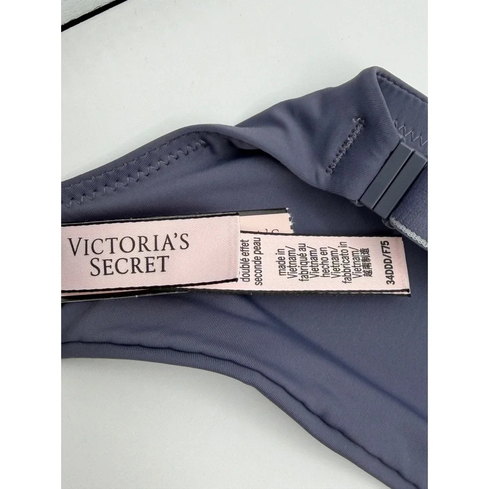 Victoria's Secret Bra Womens 34DDD Purple‎ T-Shirt Lightly Lined Demi Straps NEW